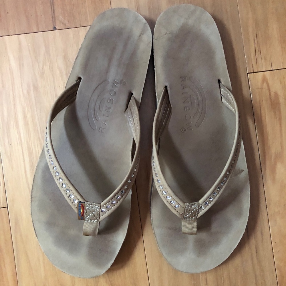Swarovski crystal rainbow sandals